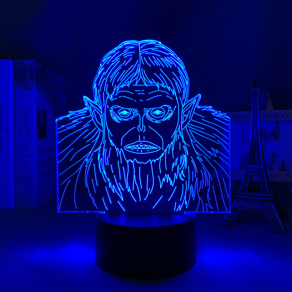 Anime Led Light Attack on Titan Beast Titan for Bedroom Decor Night Light Kid Birthday Gift Manga Shingeki No Kyojin 3d Lamp