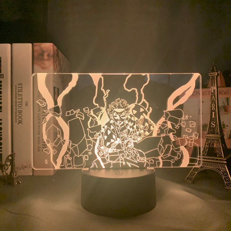 Anime Figure Kimetsu No Yaiba Zenitsu Agatsuma 3D LED Small Night Lamp Home Bedroom Desk Decoration r Children's Festival Birthday gifts
