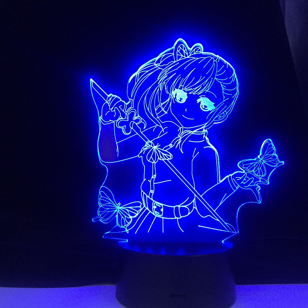 Night Light Anime Demon Slayer Kimetsu No Yaiba Tsuyuri Kanao Home Decor Children's Festival Birthday Gifts 3D Lamp 7 Color Changes With Remote Control