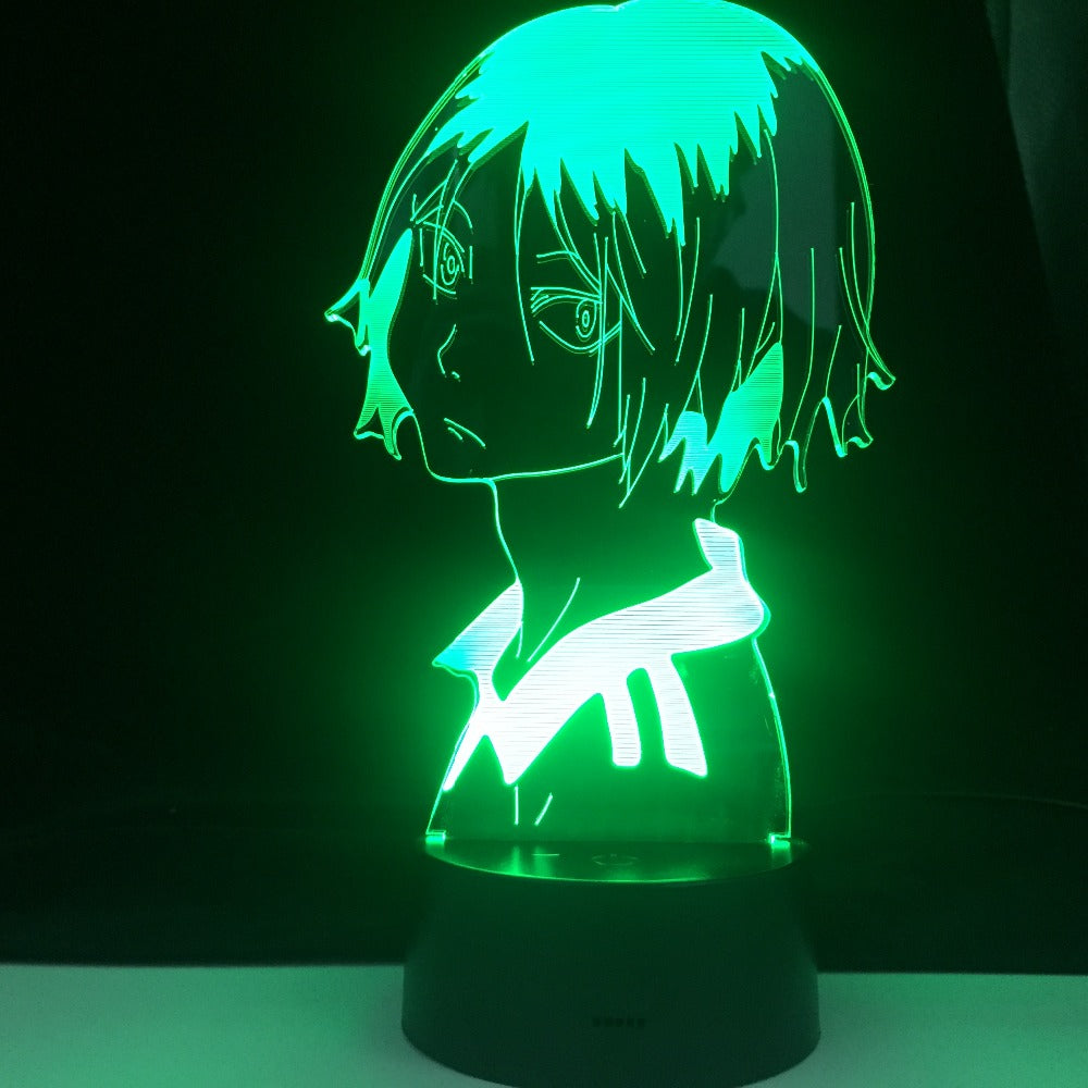 HAIKYUU KENMA KOZUME 3D PROFILE LED ANIME LAMP Led 7 Colors Light Japanese Anime Remote Control Base Table Lamp Dropshipping