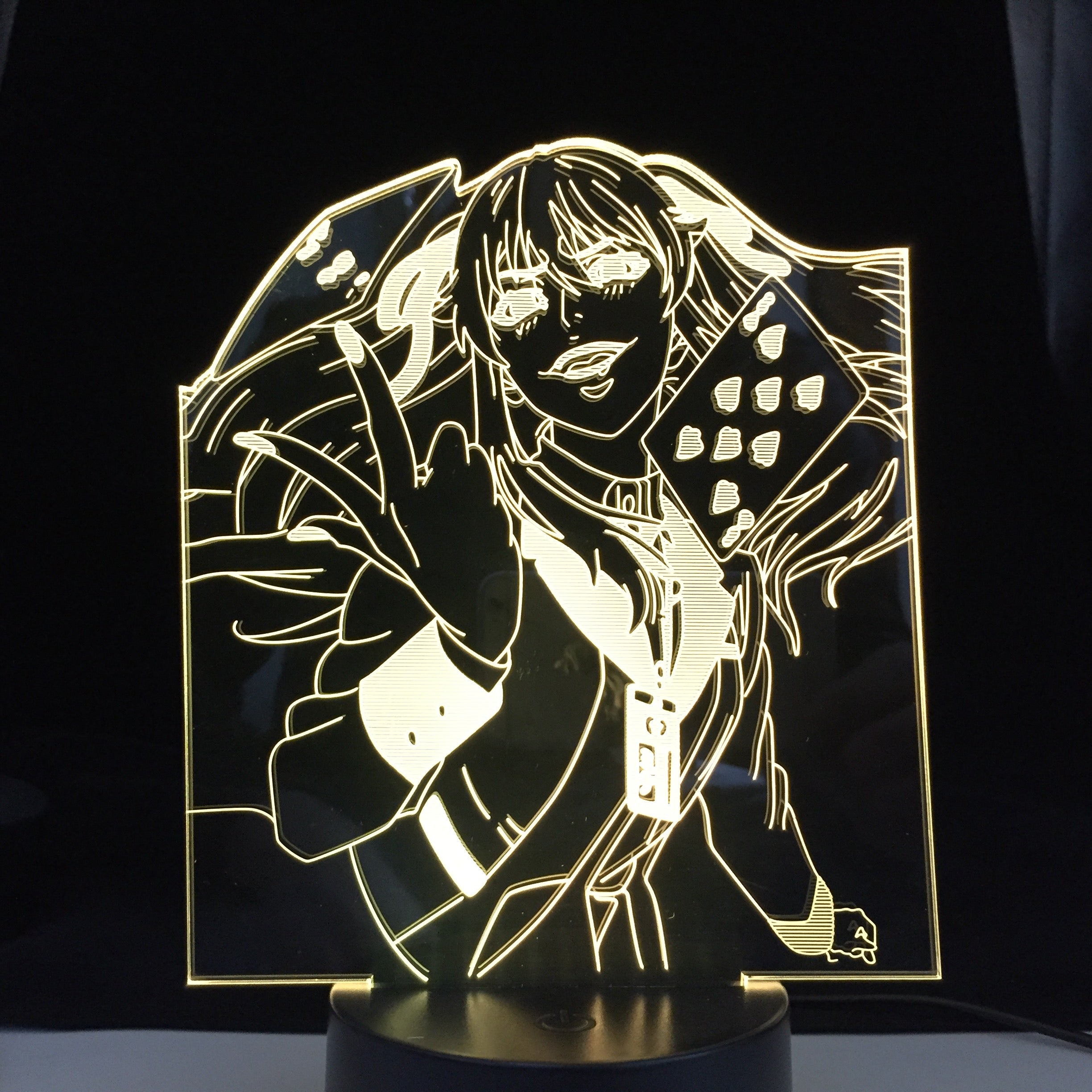 Anime Kakegurui Lamp Jabami Yumeko From Compulsive Gambler Gift for Bedroom Decor Nightlight Japanese Waifu 3D Led Night Light