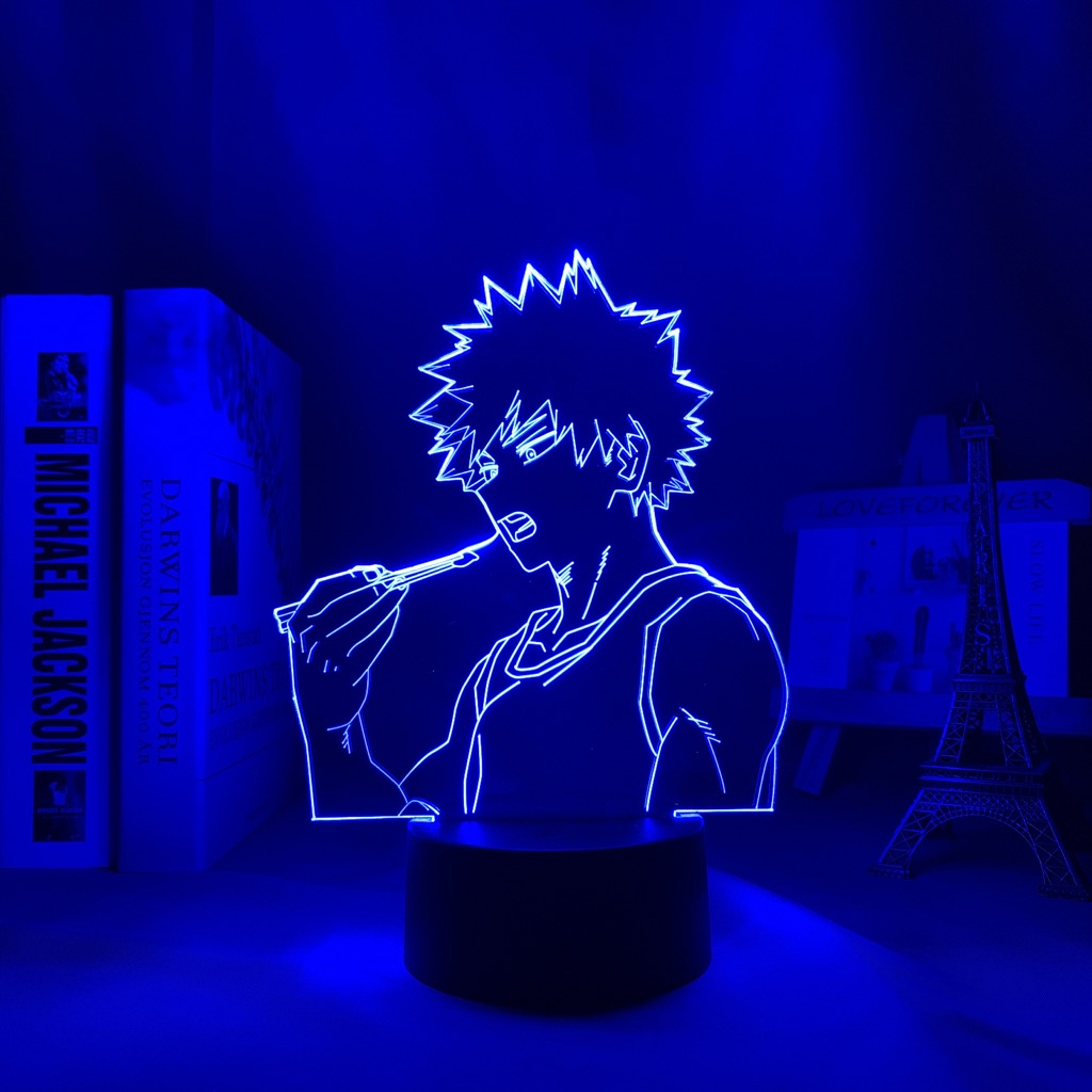 3d Led Night Lamp Bakugo My Hero Academia for Room Decor Birthday Gift Manga Gadget My Hero Academia Katsuki Bakugo Light Anime