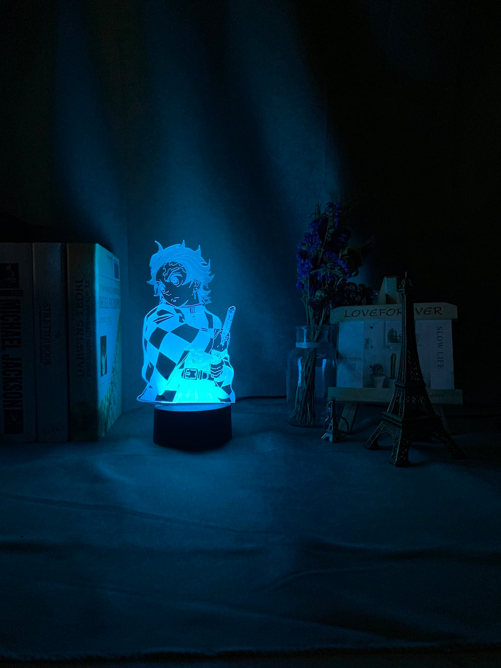 Kimetsu No Yaiba Tanjiro Kamado Figure 3d Night Lamp for Child Bedroom Decor Nightlight Kids Led Night Light Demon Slayer Gift