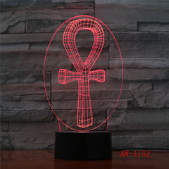 Creative Cross 3D Colorful USB Come Children Eye Creative Lamp Gift Table Lamp Children Gifts 1152