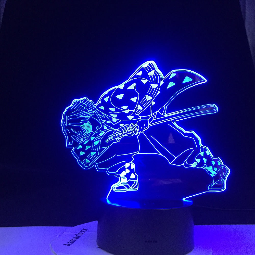 Demon Slayer Agatsuma Zenitsu Figure for Kids Child Bedroom Decor Cool Kimetsu No Yaiba Lamp Acrylic Led Night Light AnimeGift