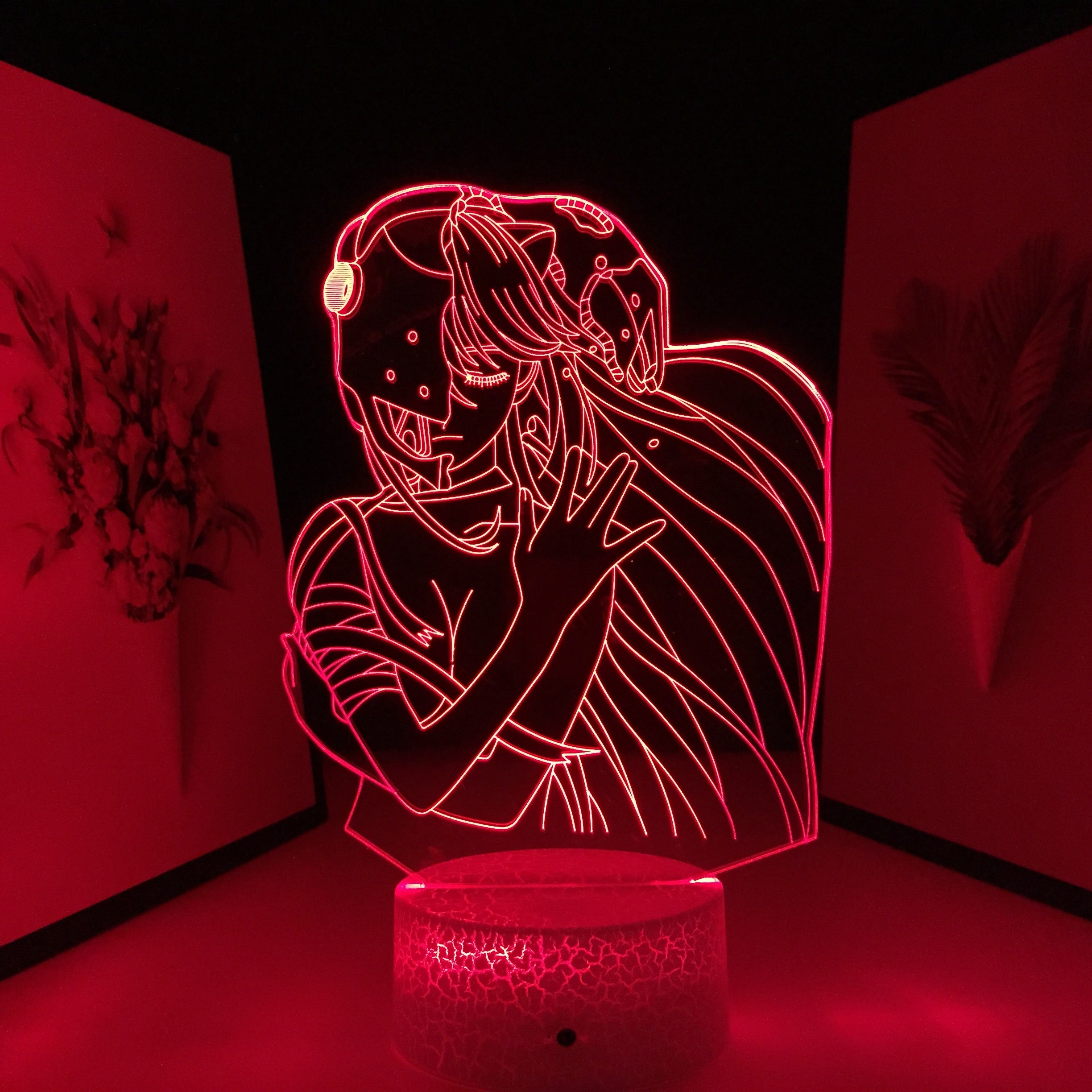 Anime Elfen Lied Lucy Nyu Figure Desk Lamp Acrylic LED Home Room Decoration Birthday Gift 7 Colors