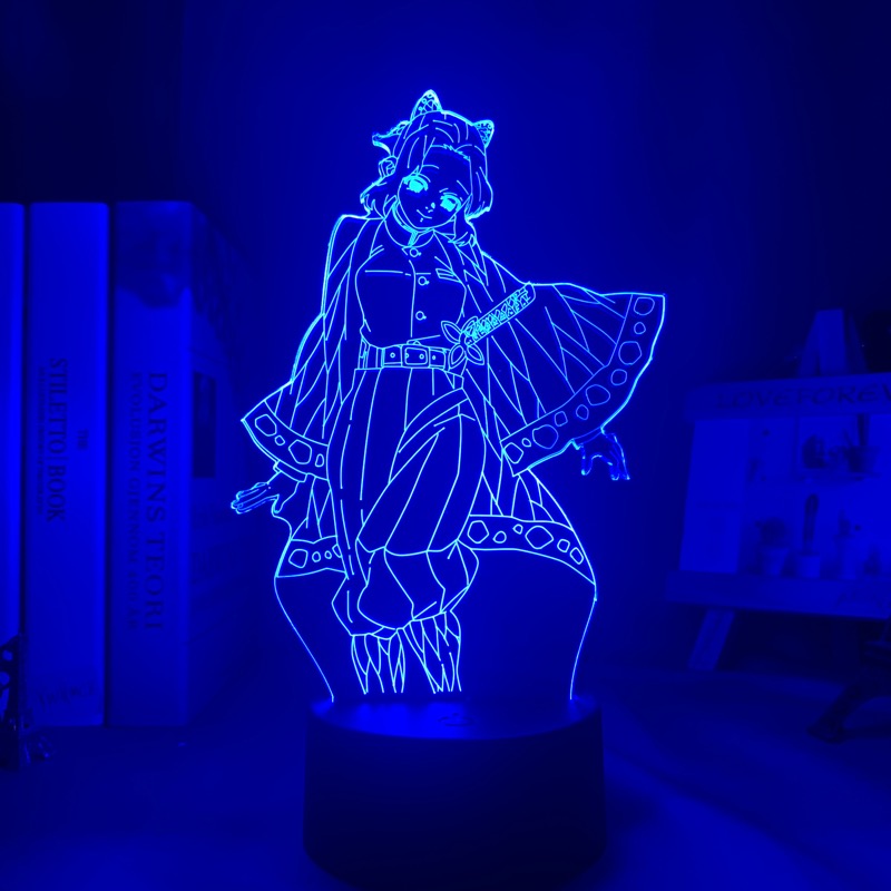 Anime Figure 3D Night Lamp Kimetsu No Yaiba Shinobu Kocho Home Decor Children's Festival Birthday gifts USB link Charging