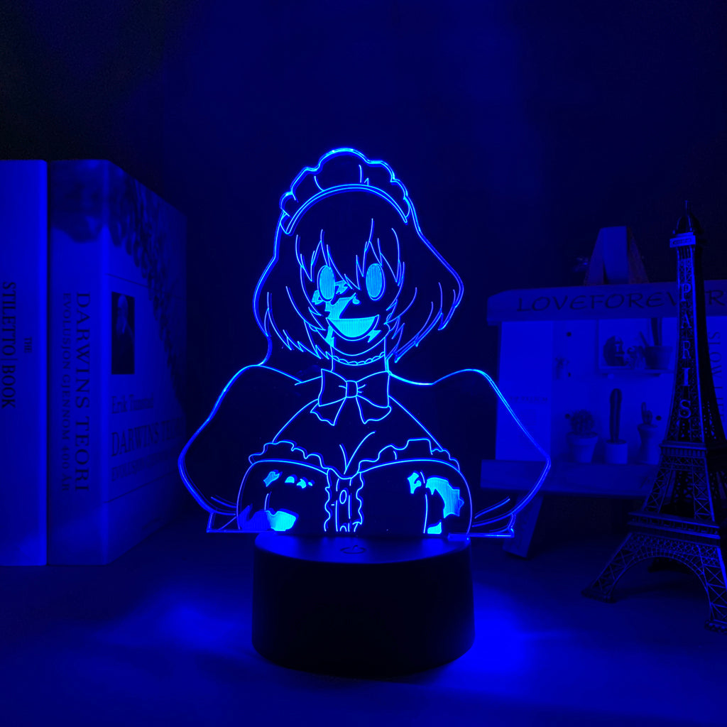 3D LED Lamp Anime Figure High Rise Invasion The Maid Mask Bedroom Desk Decoration Small Night Light for Children's Festival Birthday Gifts