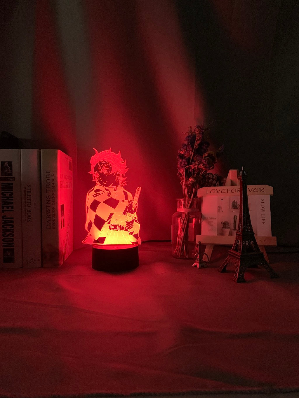 Kimetsu No Yaiba Tanjiro Kamado Figure 3d Night Lamp for Child Bedroom Decor Nightlight Kids Led Night Light Demon Slayer Gift