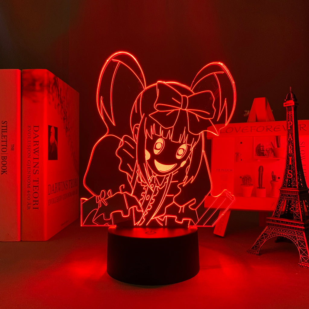 3D LED Lamp Anime Figure High Rise Invasion Enis Bedroom Desk Decoration Small Night Light for Children's Festival Birthday Gifts Neon Lights With Remote