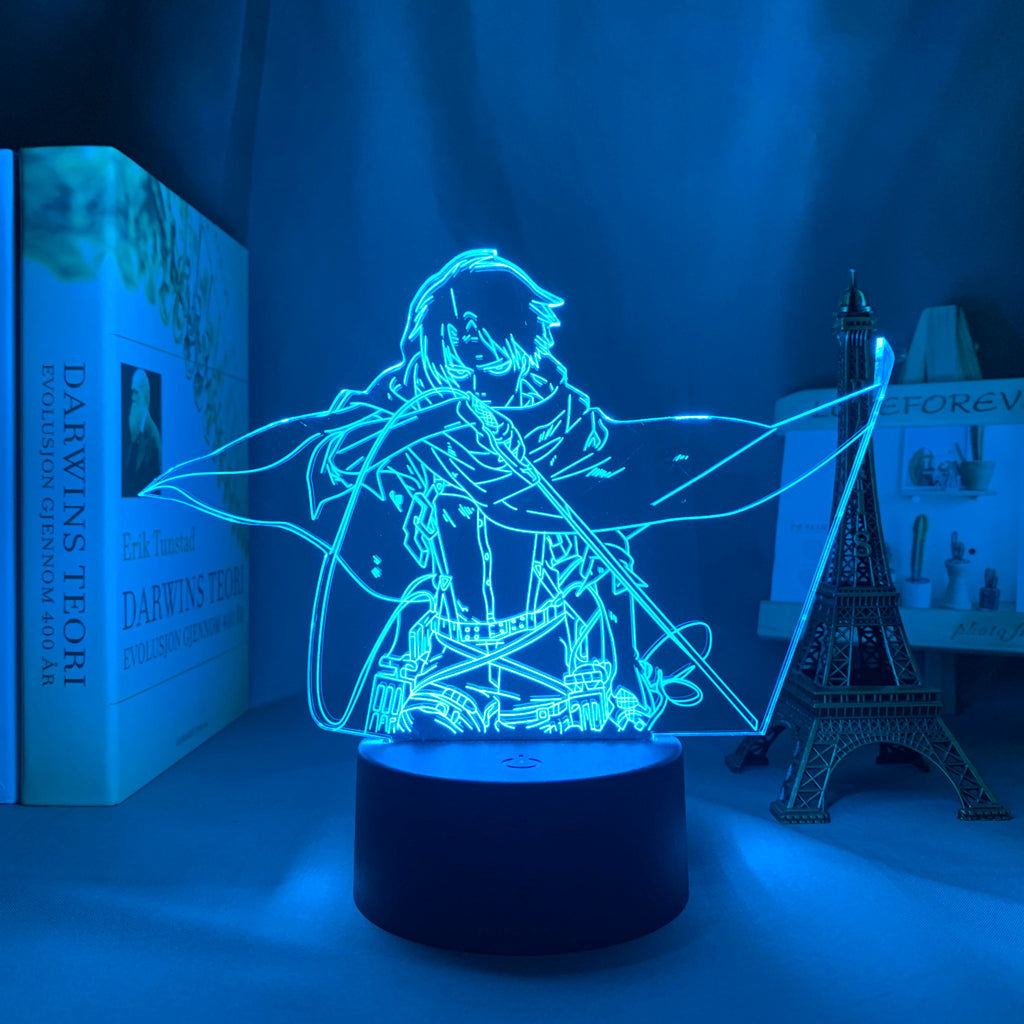 Anime Attack on Titan 3d Lamp Levi Ackerman light for Bedroom Decoration Kids Gift Attack on Titan LED Night Light Levi