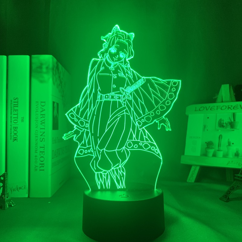 Anime Figure 3D Night Lamp Kimetsu No Yaiba Shinobu Kocho Home Decor Children's Festival Birthday gifts USB link Charging
