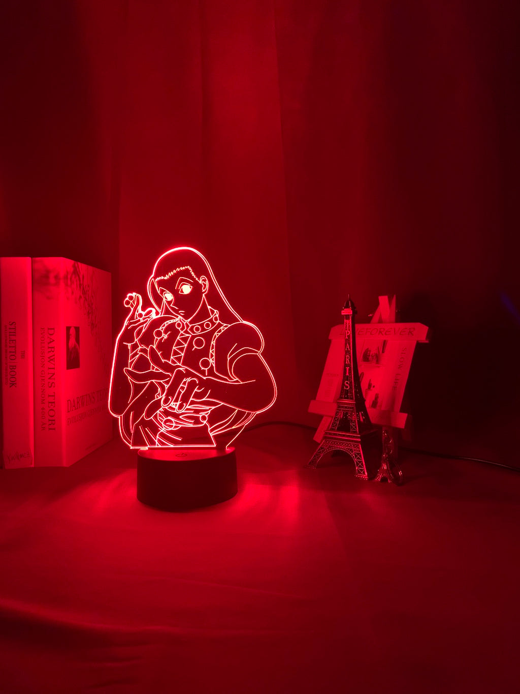 Acrylic Led Night Light Anime Hunter X Hunter Bedroom Decor Light for Kid Child Birthday Gift HXH Illumi Zoldyck Figure 3d Lamp