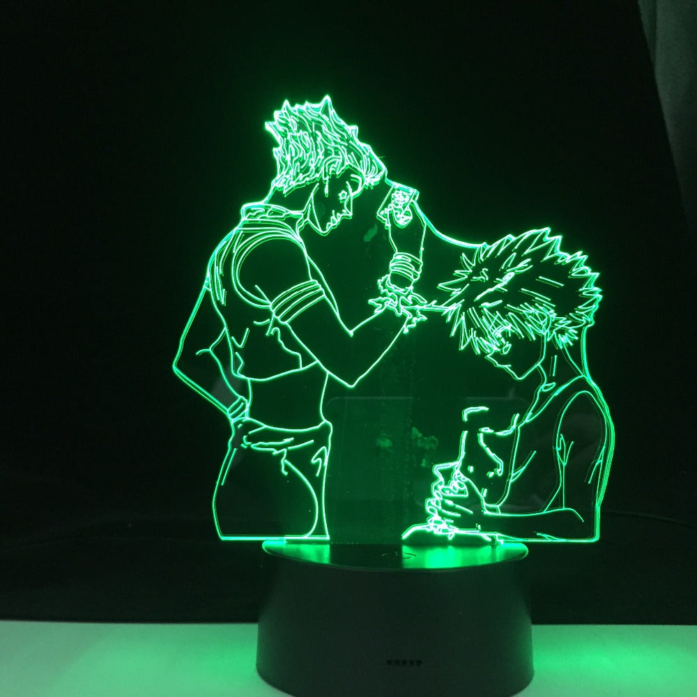 DABI Adult and Child MY HERO ACADEMIA LED ANIME LAMP 3D Nightlights My Hero Academia 3D Visual Night Light Table Lamp