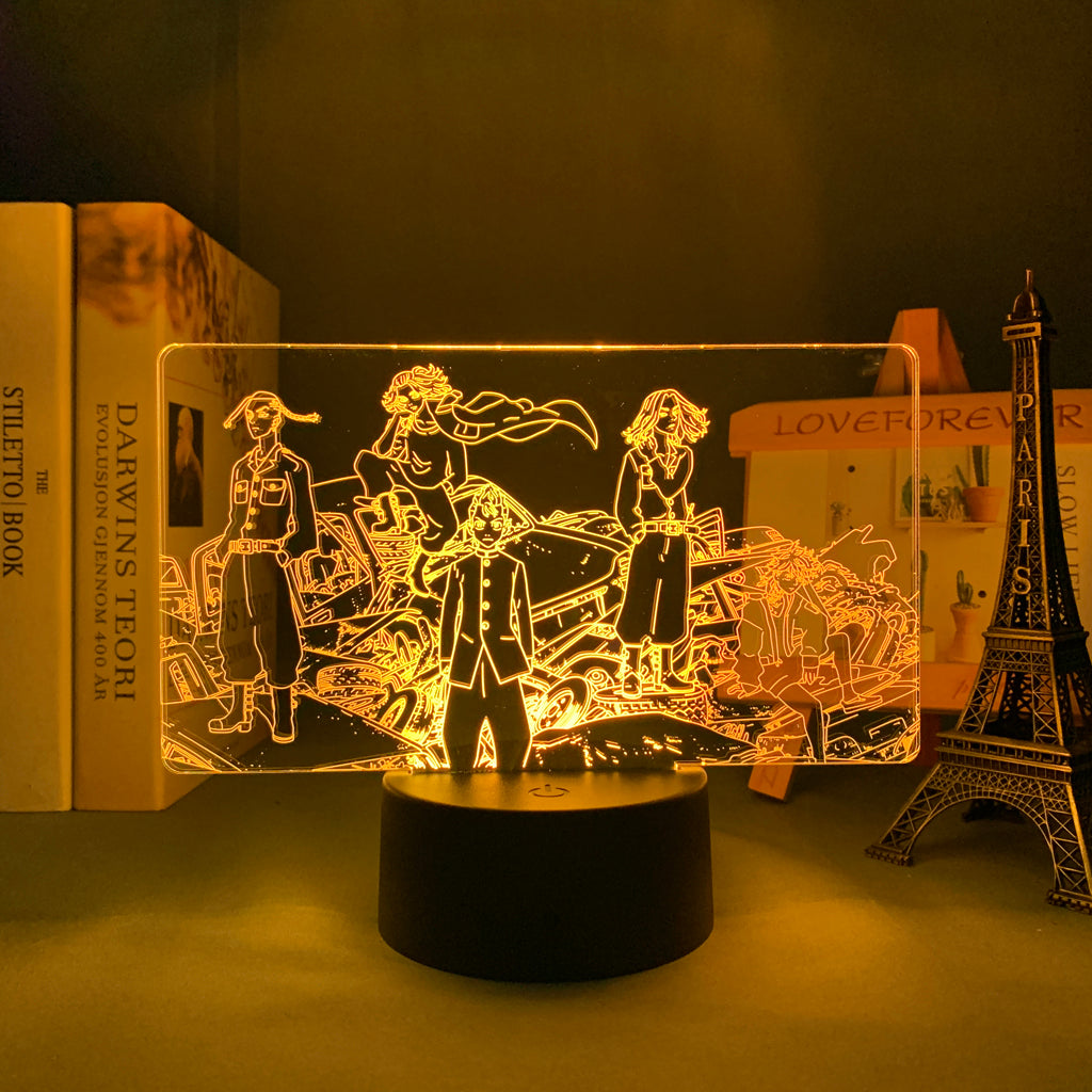 Tokyo Revengers 3D LED Lamp Anime Figure High Bedroom Desk Decoration Small Night Light for Children's Festival Birthday Gifts Neon Lights With Remote