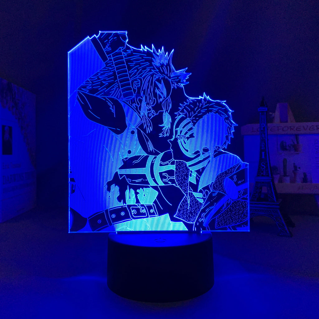 Kimetsu No Yaiba LED Night Light for Childrens gifts Bedroom Decoration Demon Slayer Kyojuro Rengoku 3D Neon Lights