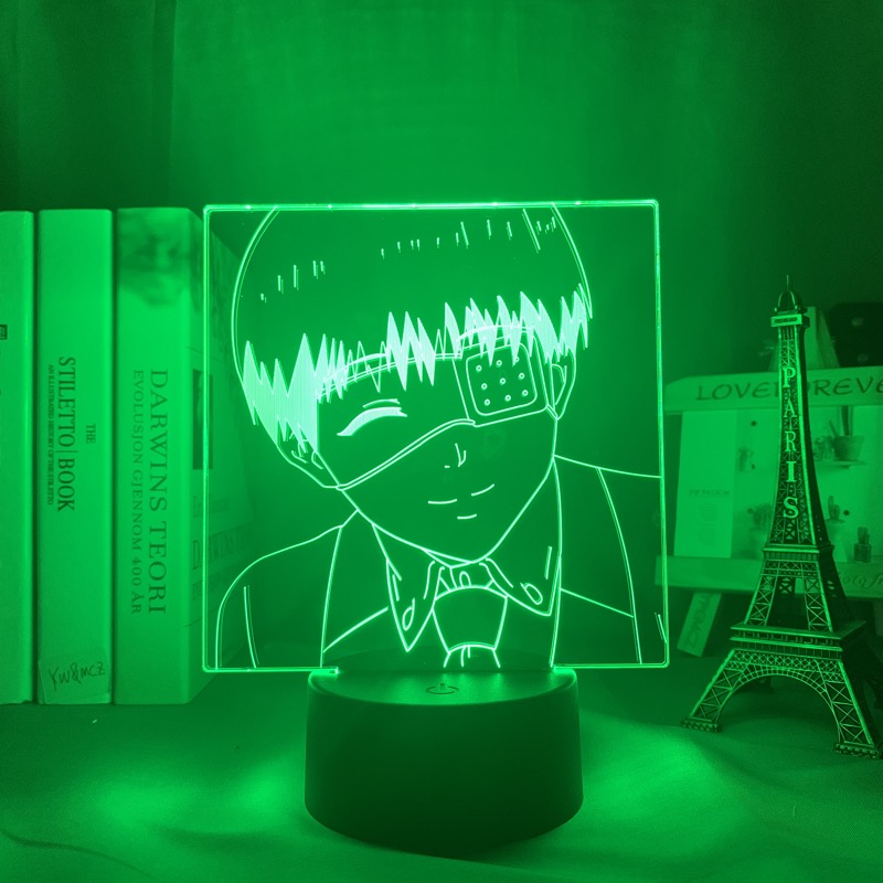 3d Lamp Anime Tokyo Ghoul Ken Kaneki Light for Kids Bedroom Decor Night Light Birthday Gift Manga Gadget Tokyo Ghoul Lamp Kaneki