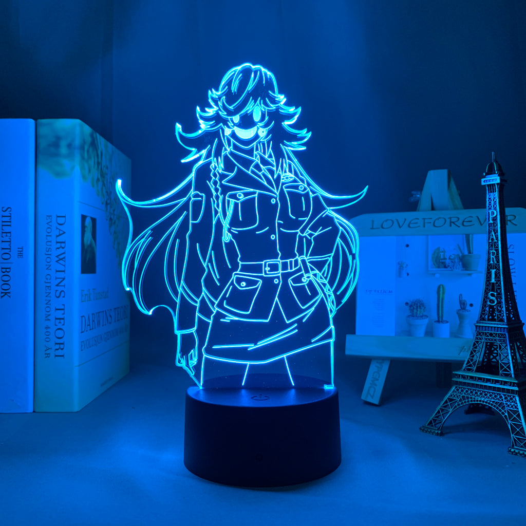 3D LED Lamp Anime Figure High Rise Invasion Nishi Yayoi Bedroom Desk Decoration Small Night Light for Children's Festival Birthday Gifts Neon Lights With Remote