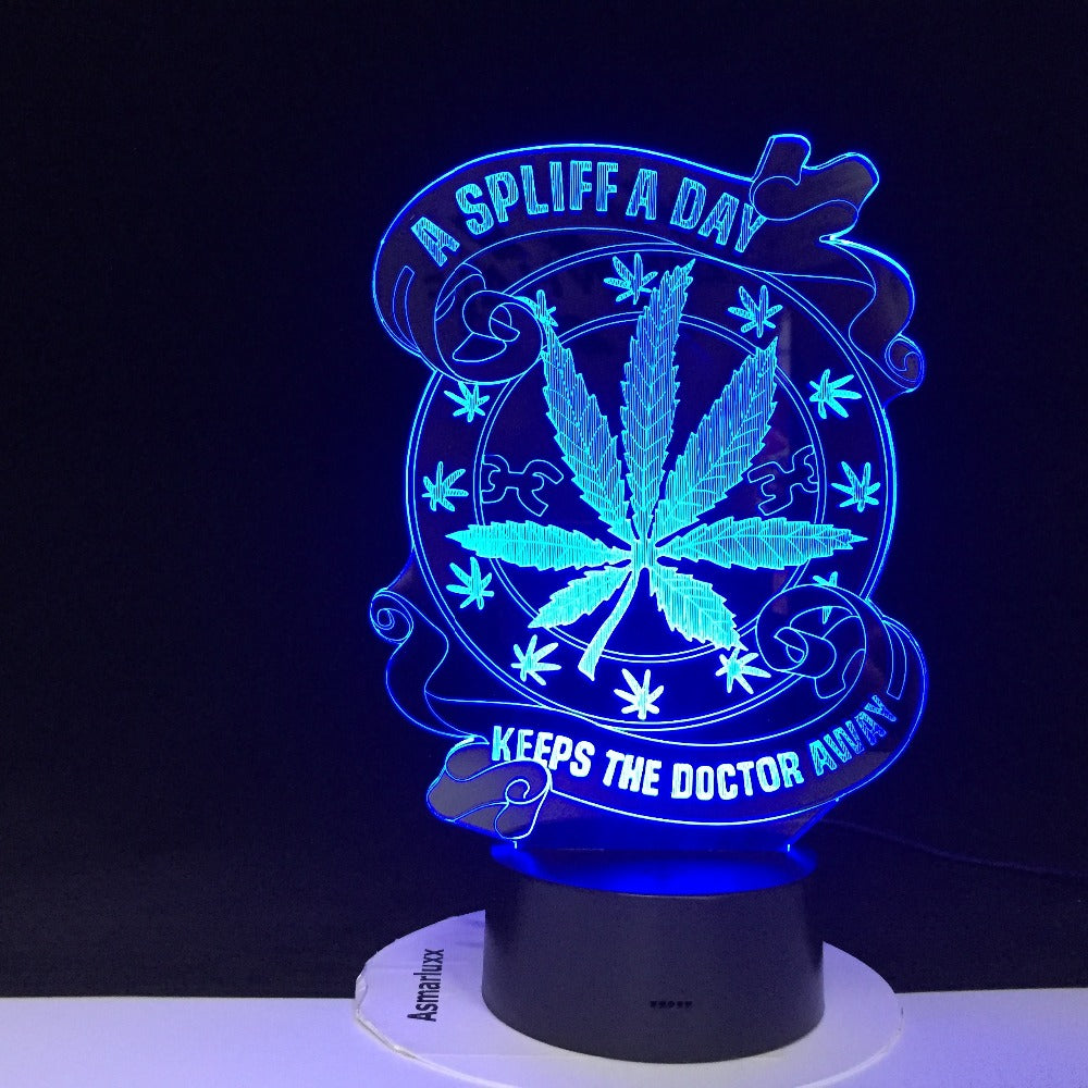Keeps The Doctor Away Health 3D LED Light Lamp Nightlight Led Night Light Lamp Visual Light Effect Lovely Dropship Gift 3224