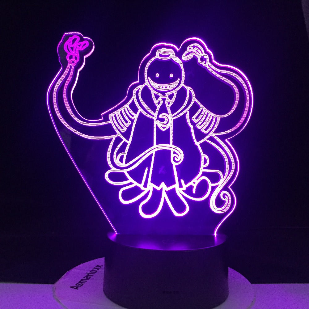 Assassination Classroom Koro Sensei Korosensei Figure Kid Night Light for Bedroom Decor Light Anime Gift for Child Table 3d Lamp