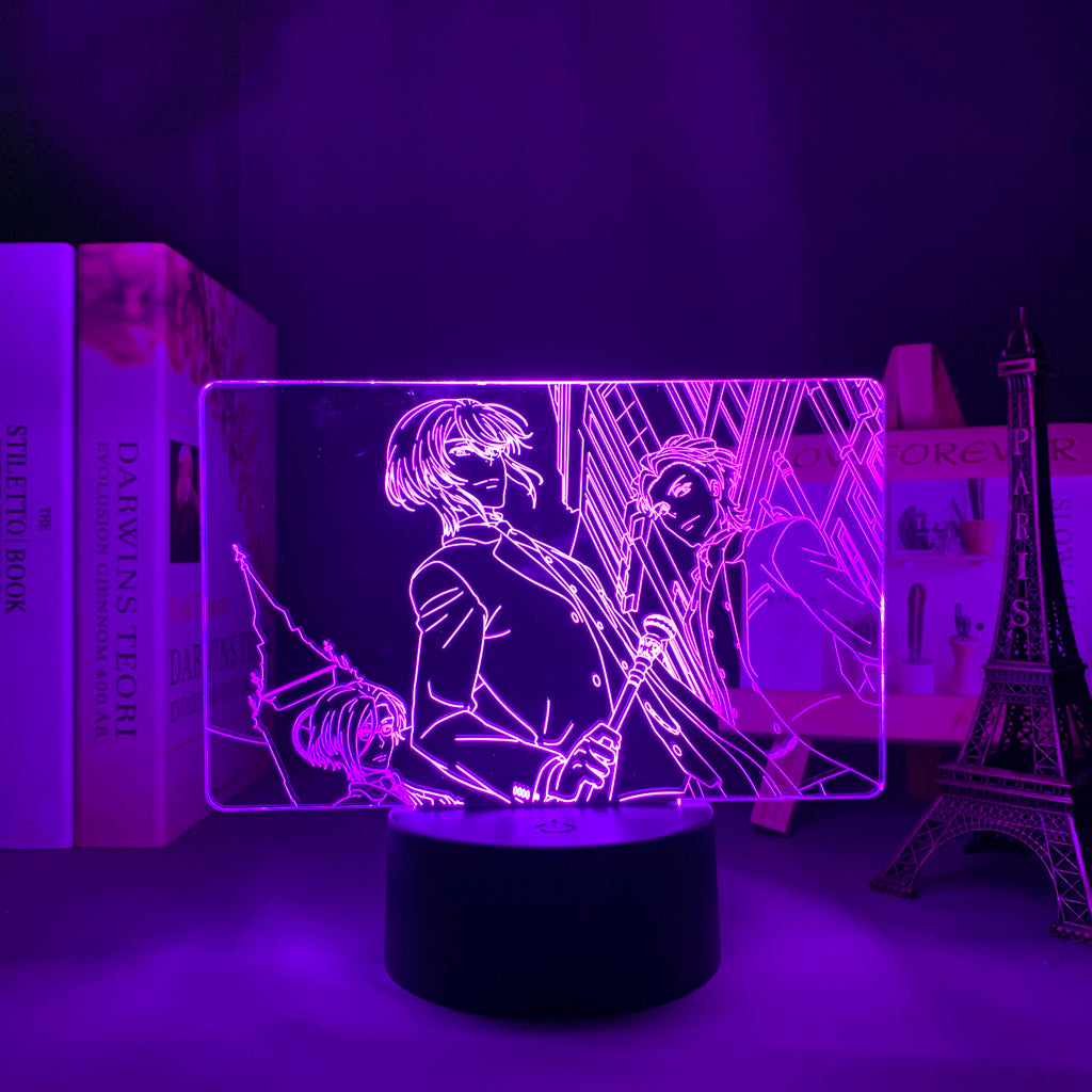 3D LED Lamp Anime Figure Manga Moriarty The Patriot Led Bedroom Desk Decoration Small Night Light for Children's Festival Birthday Gifts