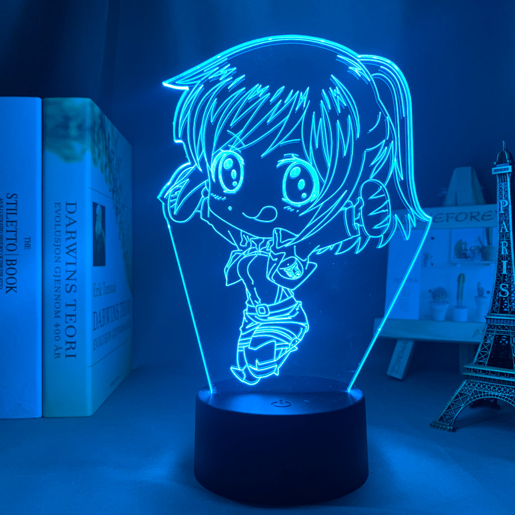 Anime Attack on Titan 3d Lamp Sasha Braus Chibi Light for Bedroom Decor Kids Gift Attack on Titan LED Night Light Sasha Braus