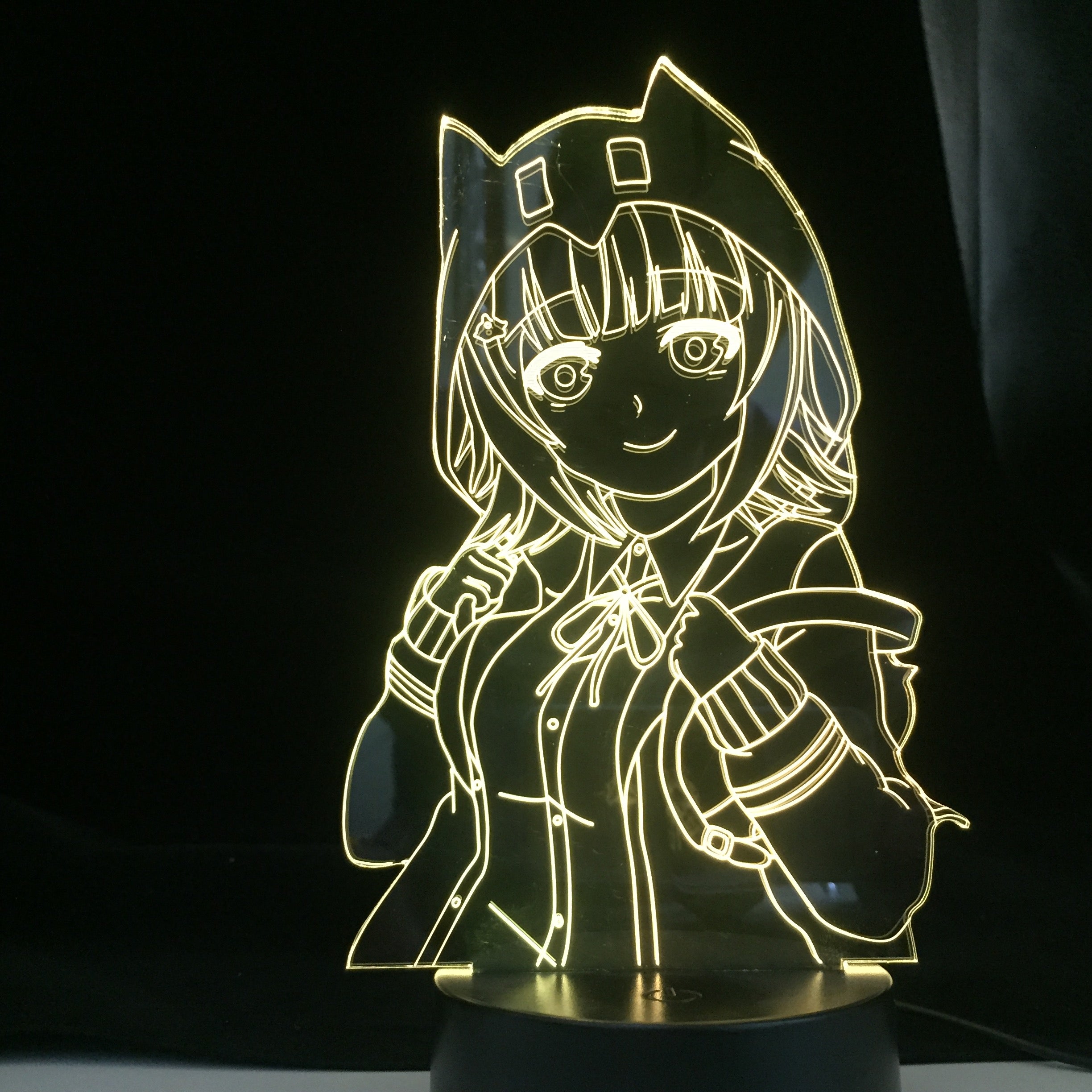 Chiaki Nanami Danganronpa 2 3D Led Anime Lamp Illusion Lighting Color Changing Night Lights Lampara For Easter Holiday Gift