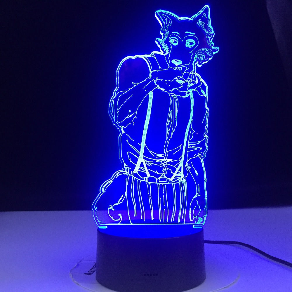 Beastars Fox Human Legosi Figure 3d Night Light for Kids Bedroom Decoration Nightlight Anime Gift USB Table Lamp Dropshipping