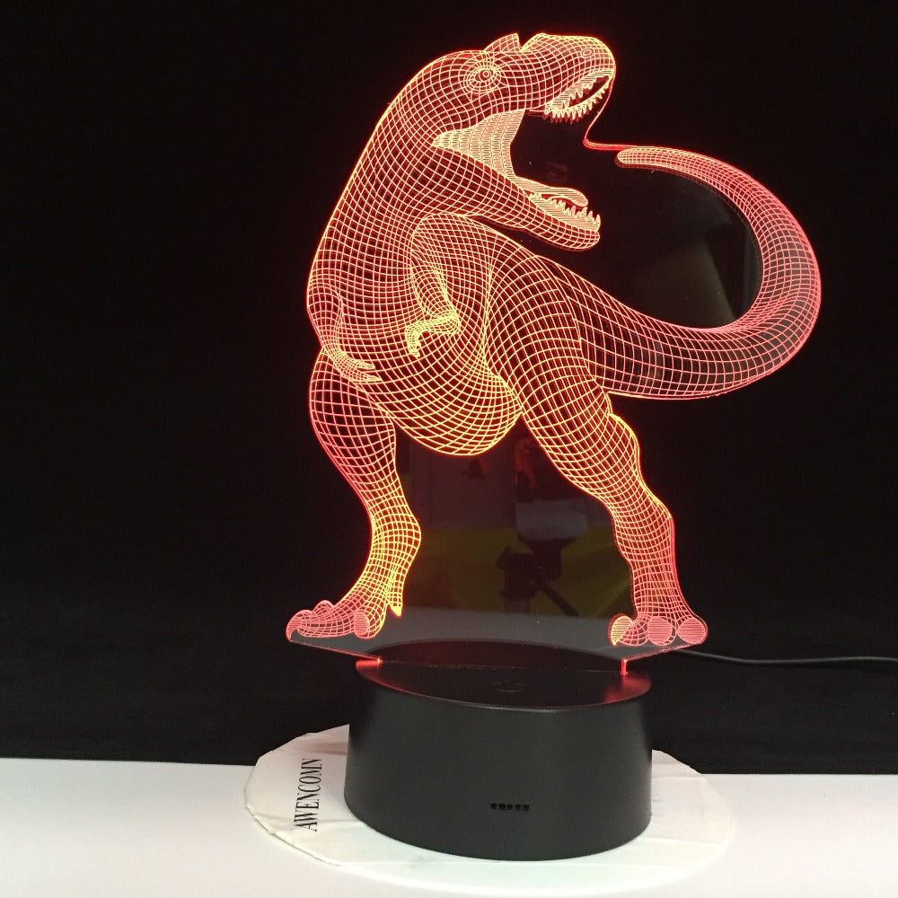 Dinosaur Theme Park 3D Lamp Game LED night light 7 Color Change Touch Mood Lamp Dropshipping Children Gift 3225