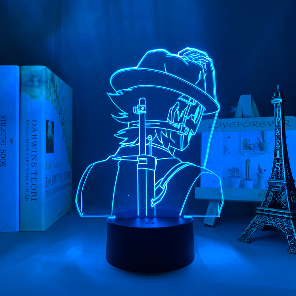 3D LED Lamp Anime Figure High Rise Invasion Sniper Mask Mask Bedroom Desk Decoration Small Night Light for Children's Festival Birthday Gifts Neon Lights With Remote