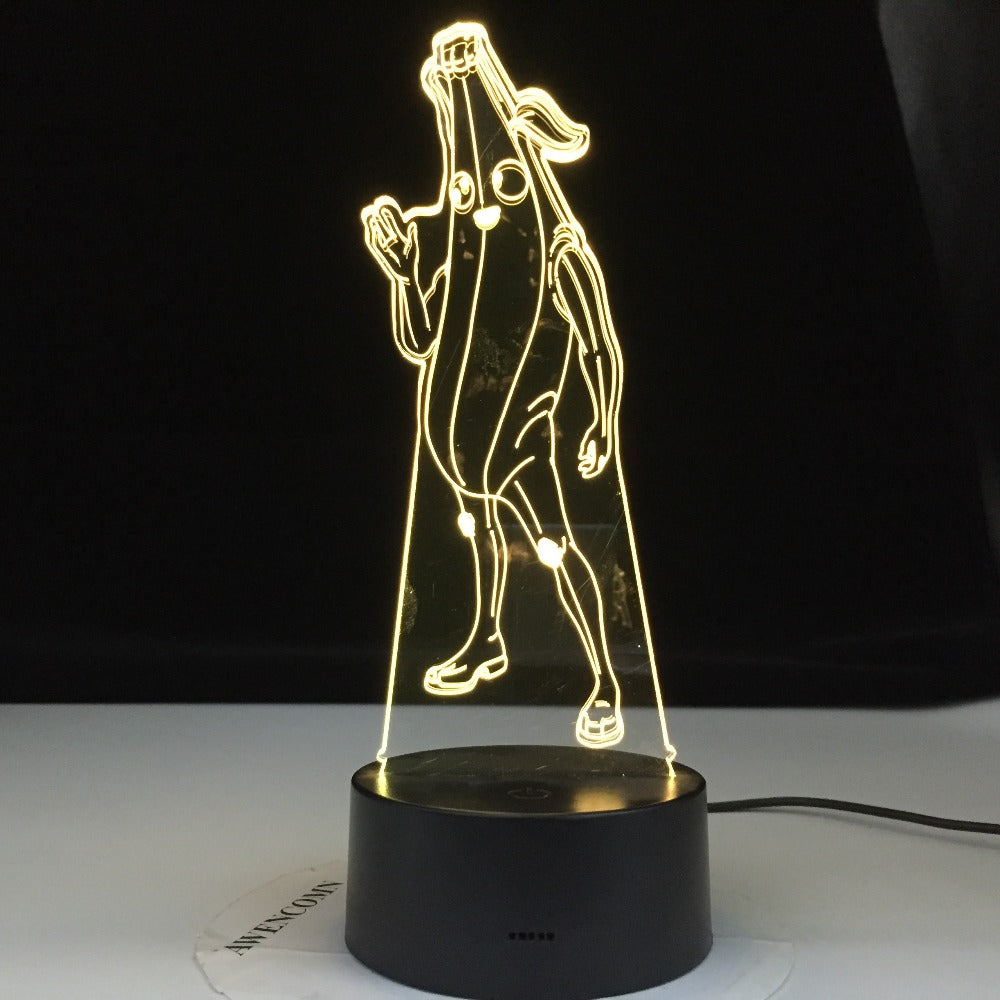 Banana Man Peely Model Season 8 3D illusion Lamp Battle Royale Decoration Night Lights Perfect Stay Home Gifts For Family Friend