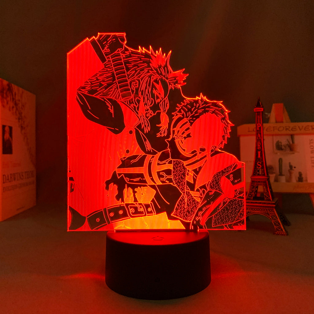 Kimetsu No Yaiba LED Night Light for Childrens gifts Bedroom Decoration Demon Slayer Kyojuro Rengoku 3D Neon Lights