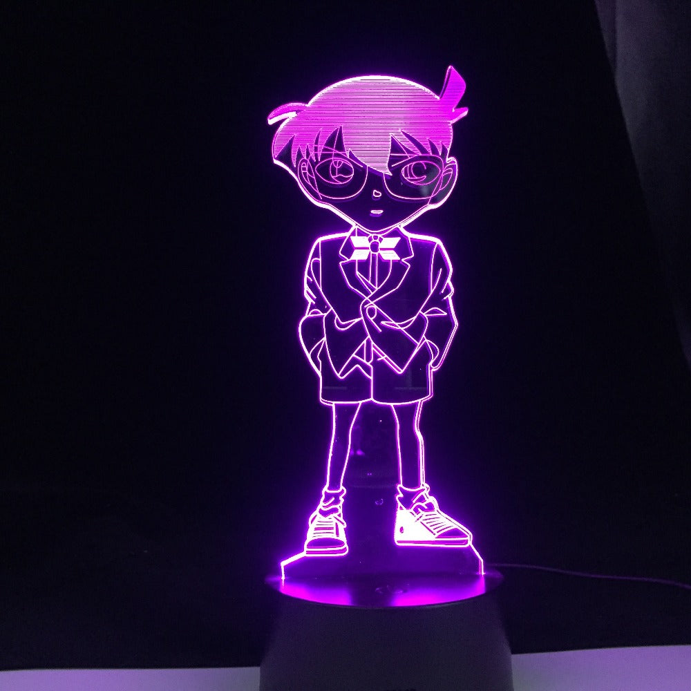Conan Case Japanese Anime lamp Night Light Plug In Anime Light Led Light Fixture Light Lamp Remote Base 3d Table Lamp Detective