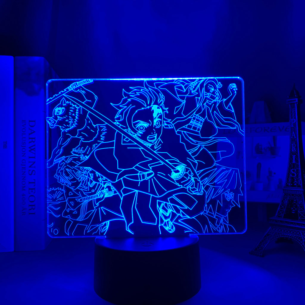 Anime Demon Slayer Kimetsu No Yaiba Led Night Light for Bedroom Decor Light Brithday Gift Manga Demon Slayer Room Desk 3d Lamp