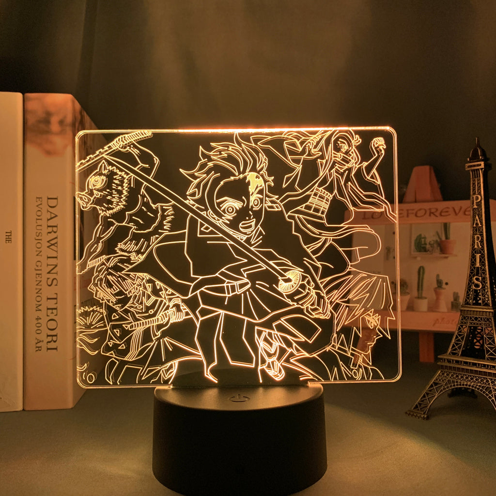 Anime Demon Slayer Kimetsu No Yaiba Led Night Light for Bedroom Decor Light Brithday Gift Manga Demon Slayer Room Desk 3d Lamp