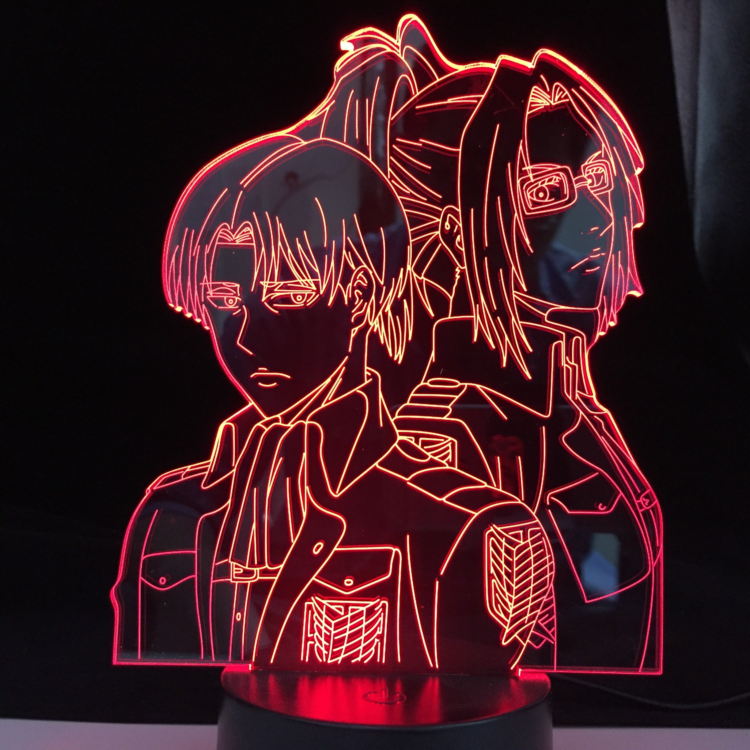 Levi Ackerman Acrylic 3d Lamp Hange Zoe For Home Room Decor Light Child Gift Hange Zoe LED Night Light Anime Attack On Titan