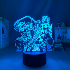 3D LED Lamp Demon Slayer Kimetsu No Yaiba Anime Figure Bedroom Desk Decoration Small Night Light for Children's Festival Birthday Gifts