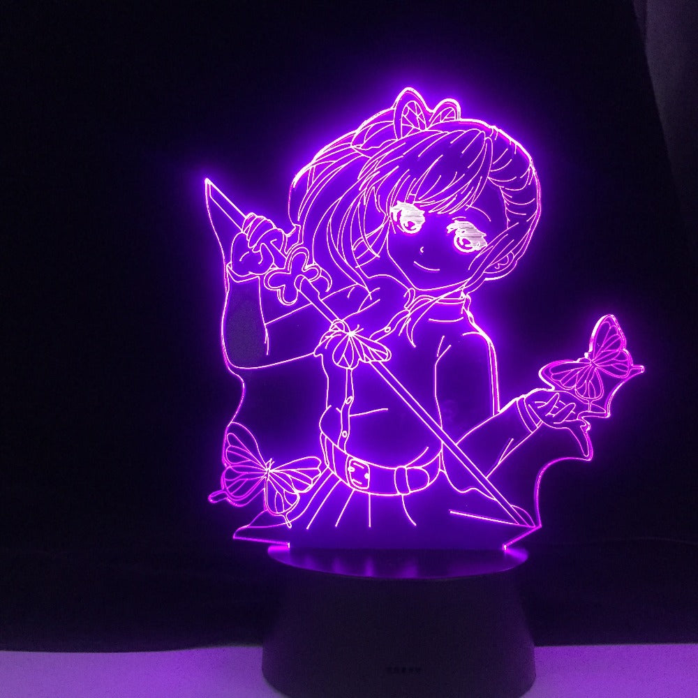Night Light Anime Demon Slayer Kimetsu No Yaiba Tsuyuri Kanao Home Decor Children's Festival Birthday Gifts 3D Lamp 7 Color Changes With Remote Control