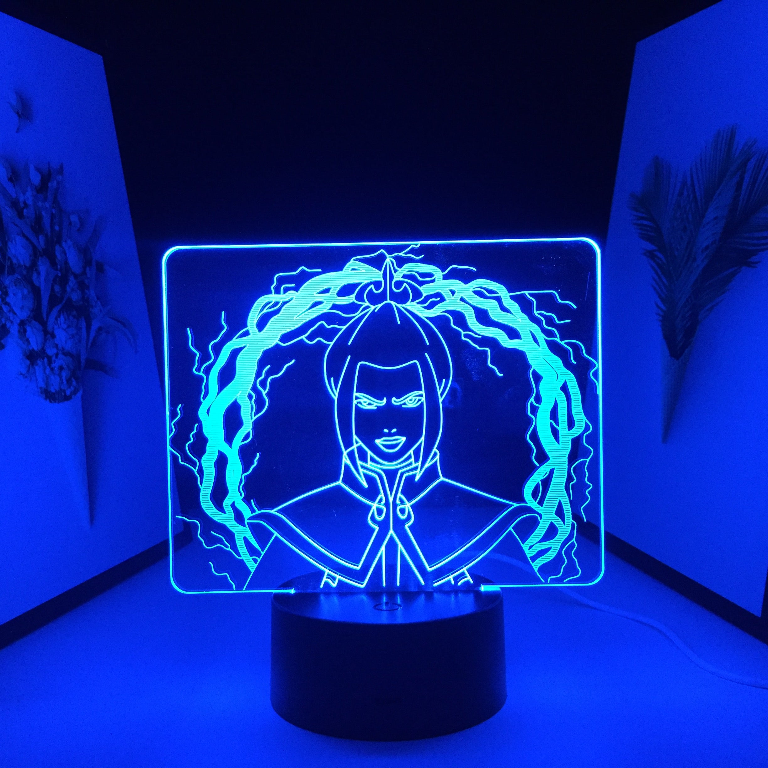 3D LED Night Light Avatar The Last Airbender Azula Home Bedroom Table Decoration for Children's Festival Birthday Gifts Acrylic 7 Color Changes