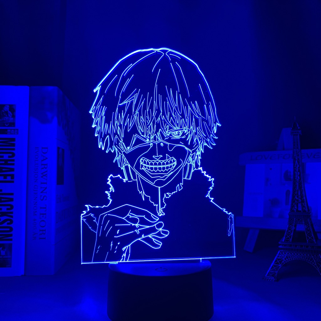 Anime 3d Lamp Tokyo Ghoul Ken Kaneki for Bedroom Decor Nightlight Cool Birthday Gift Acrylic Led Night Light Tokyo Ghoul