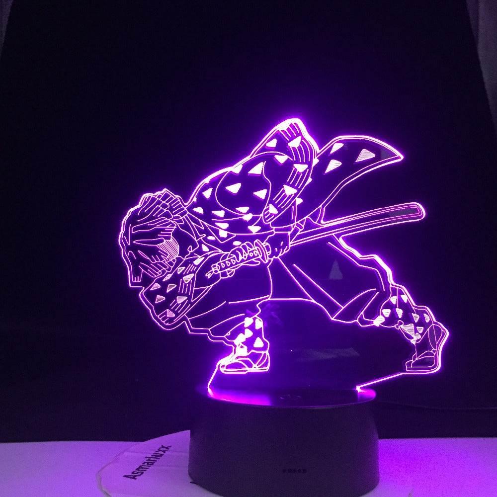 Demon Slayer Agatsuma Zenitsu Figure for Kids Child Bedroom Decor Cool Kimetsu No Yaiba Lamp Acrylic Led Night Light AnimeGift