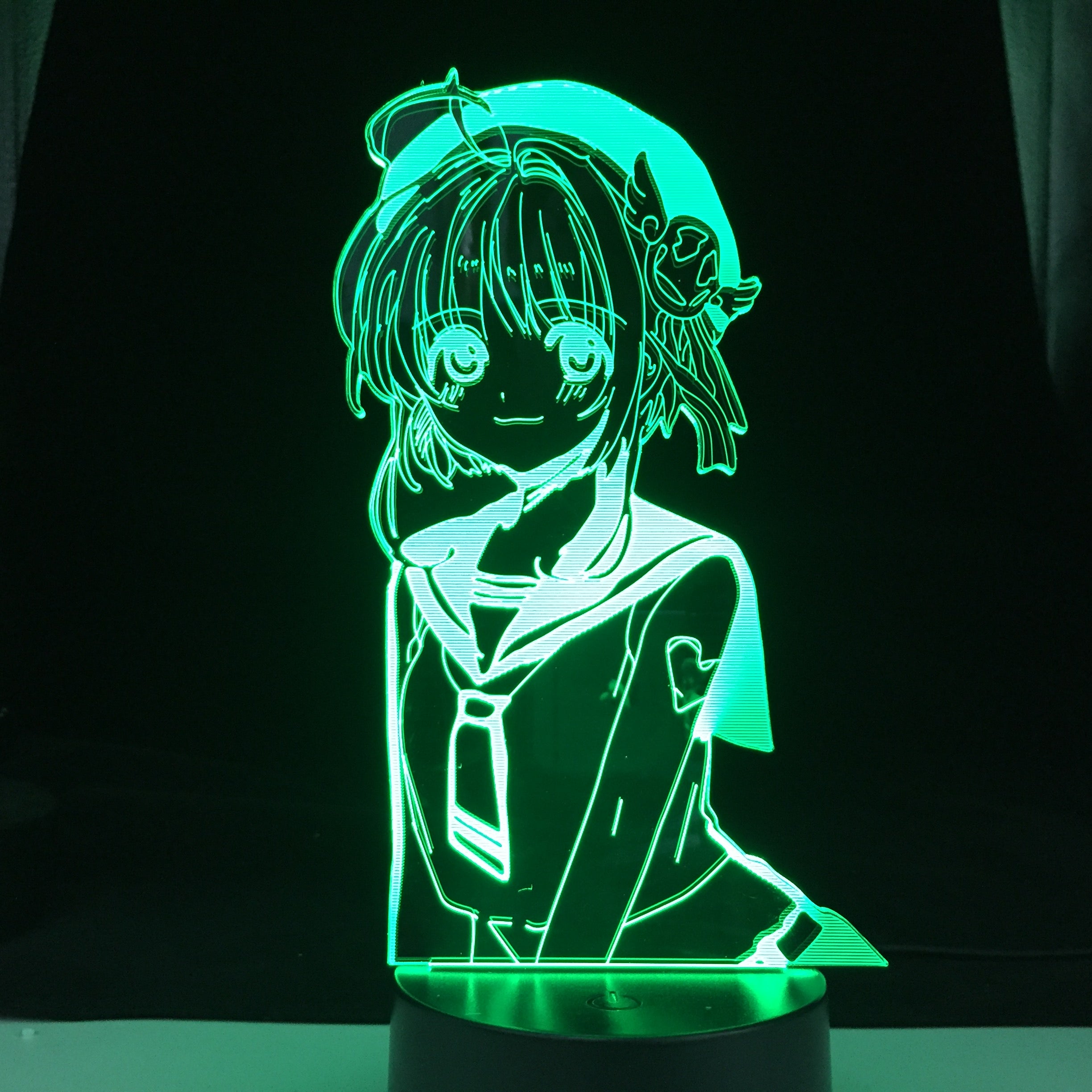 Zero Two Winking Anime Lamp Darling in the Franxx Cool Gaming Room Desktop Setup Light Computer Desk Decoration Backlight