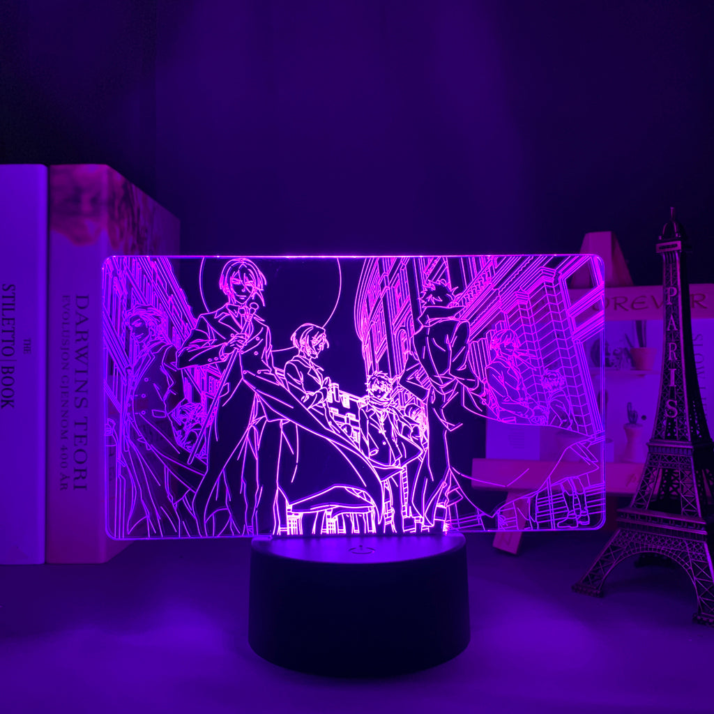 Manga Moriarty The Patriot 3D LED Lamp Anime Figure Bedroom Desk Decoration Small Night Light for Children's Festival Birthday Gifts Neon Lights With Remote