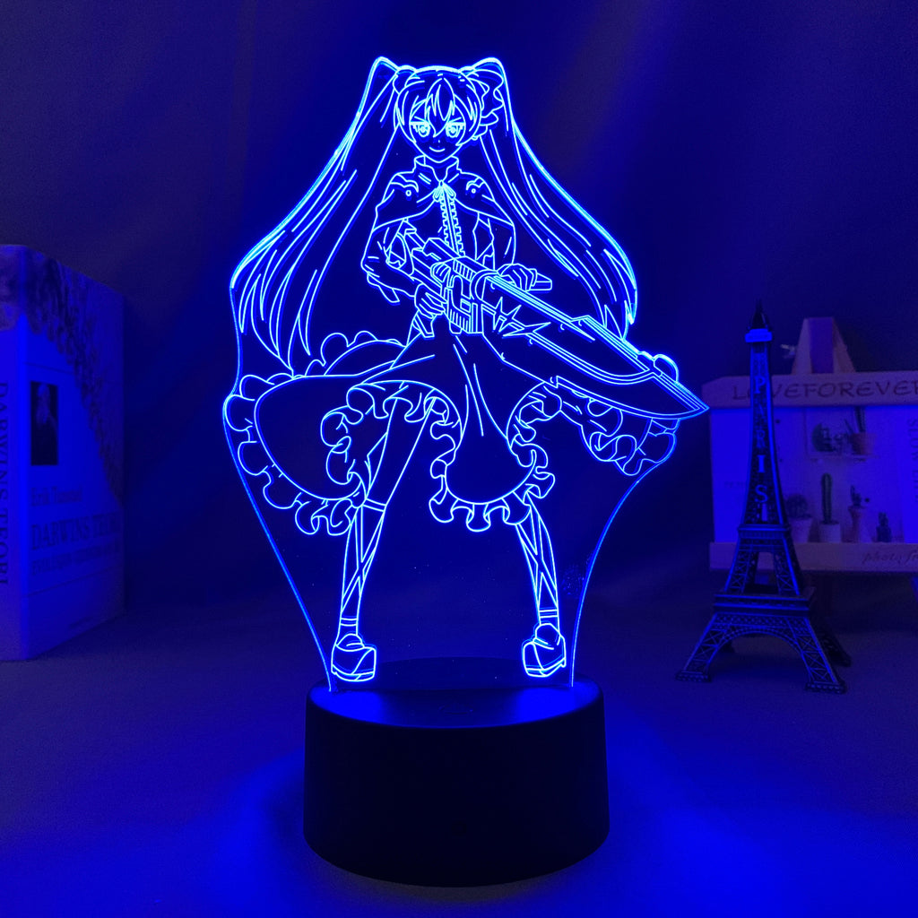 3D LED Lamp Anime Figure Bedroom Desk Decoration Small Night Light for Children's Festival Birthday Gifts Akame Ga Kill Mine