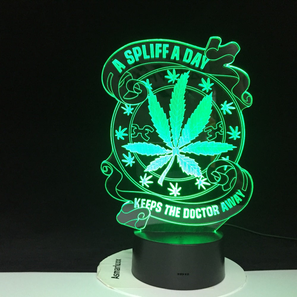 Keeps The Doctor Away Health 3D LED Light Lamp Nightlight Led Night Light Lamp Visual Light Effect Lovely Dropship Gift 3224