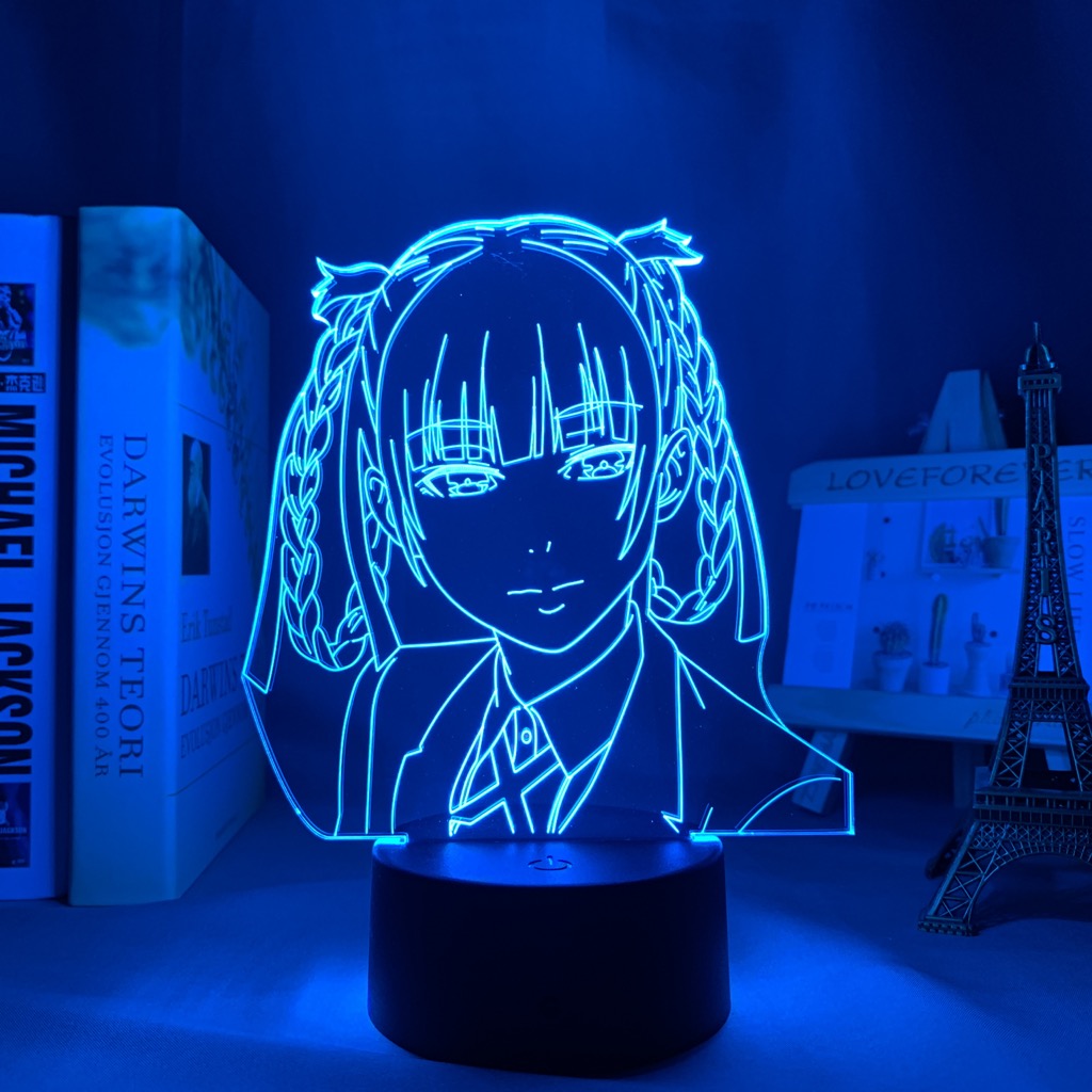 Kakegurui Compulsive Gambler Kirari Momobami Led Night Light for Bedroom Decor Nightlight Birthday Gift Anime 3d Lamp Kakegurui