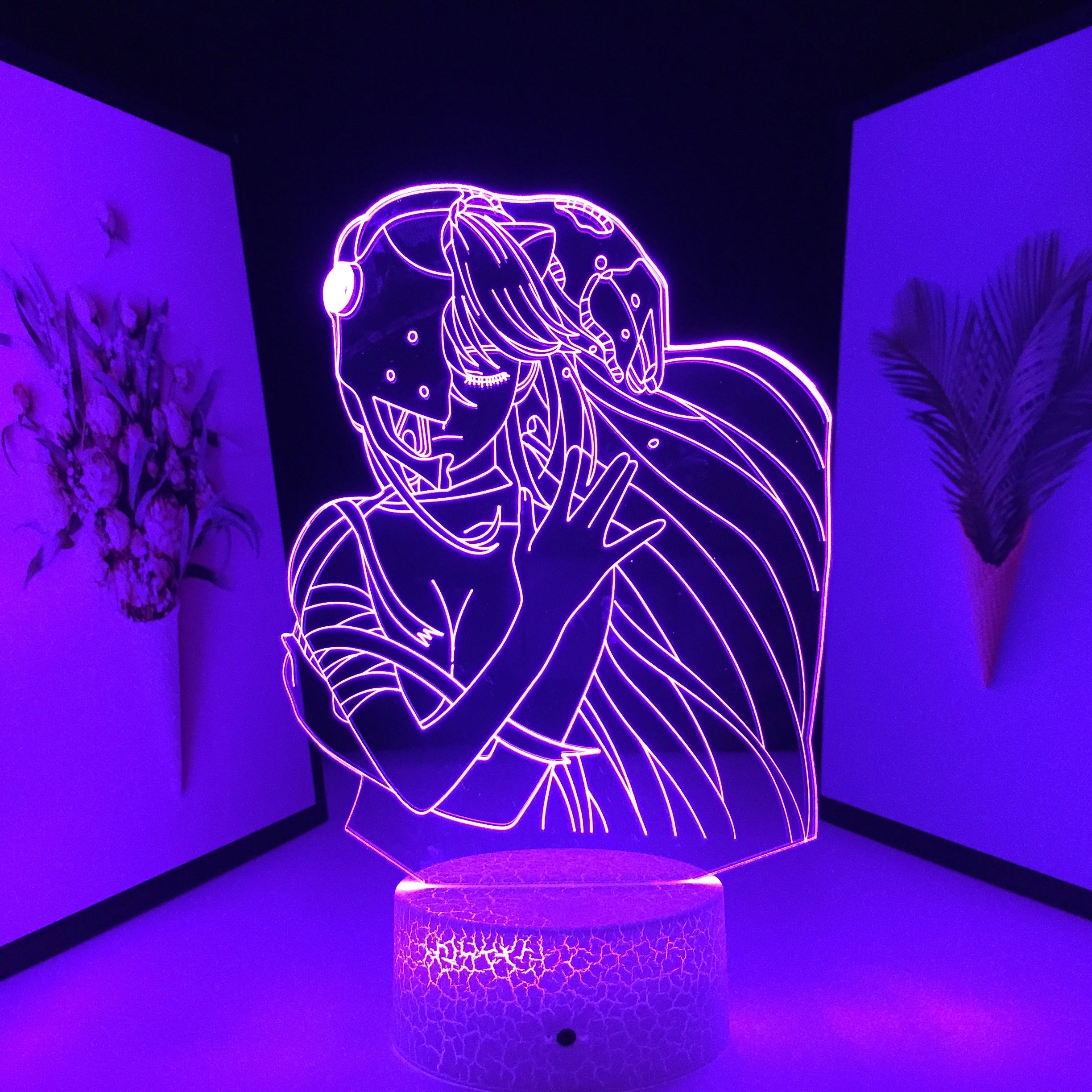 Anime Elfen Lied Lucy Nyu Figure Desk Lamp Acrylic LED Home Room Decoration Birthday Gift 7 Colors