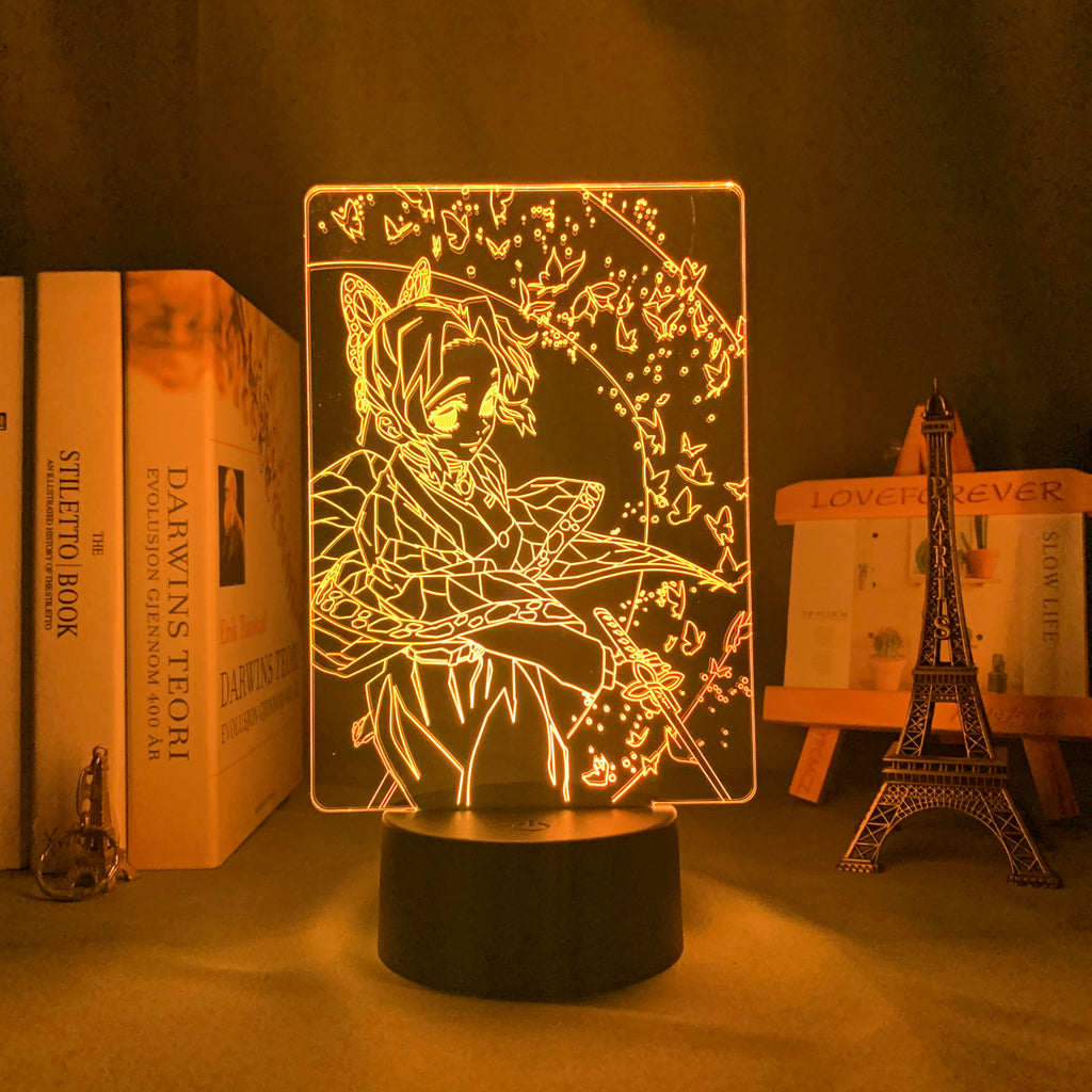 Anime Figure Kimetsu No Yaiba Shinobu Kocho 3D Lamp forHome Decor Children's Festival Birthday gifts