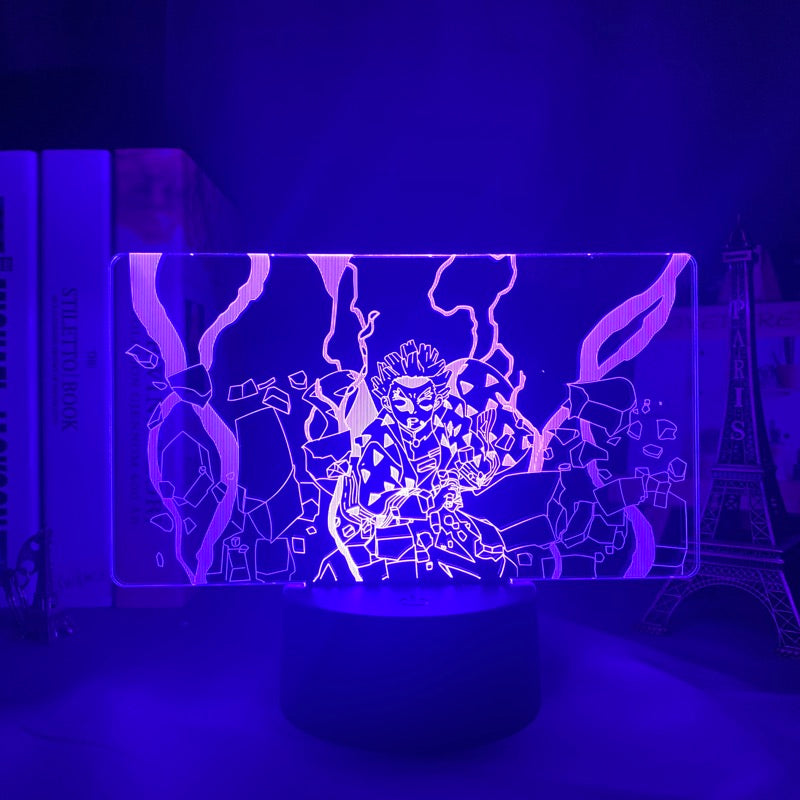Anime Figure Kimetsu No Yaiba Zenitsu Agatsuma 3D LED Small Night Lamp Home Bedroom Desk Decoration r Children's Festival Birthday gifts