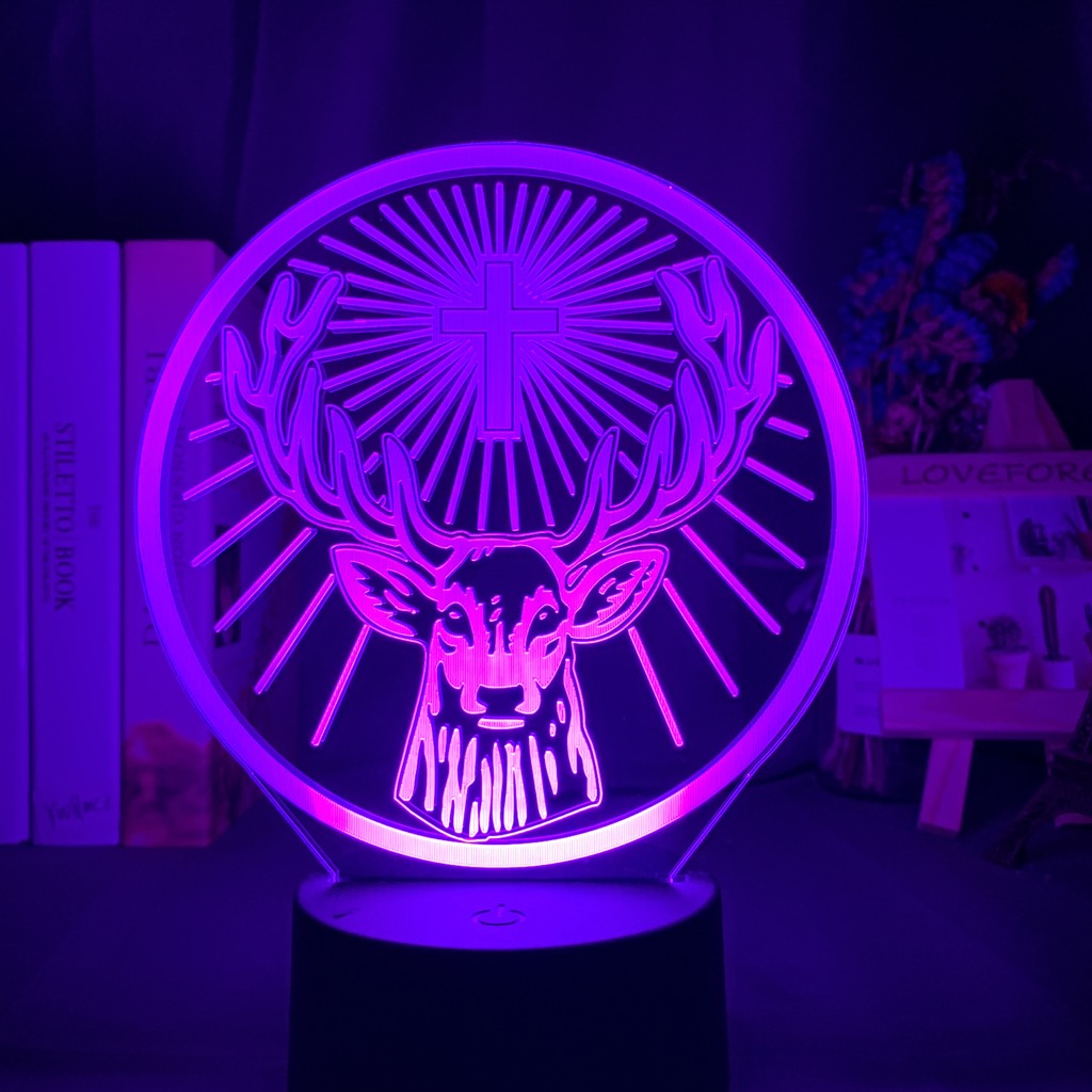 Led Night Light Lamp Jagermeister 16 Colors Changing Touch Sensor Usb and Battery Powered Nightlight for Bar Table Lamp
